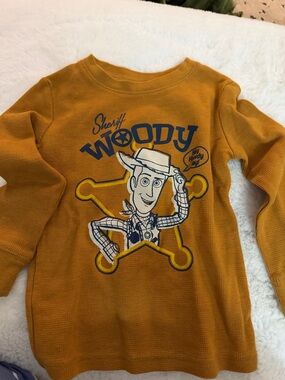 Disney Mustard Yellow Woody Sheriff Long-Sleeve Tee